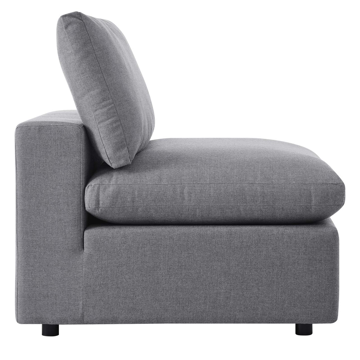 Modway Commix Sunbrella Outdoor Patio Armless Chair, 36 x 36 x 32, Gray