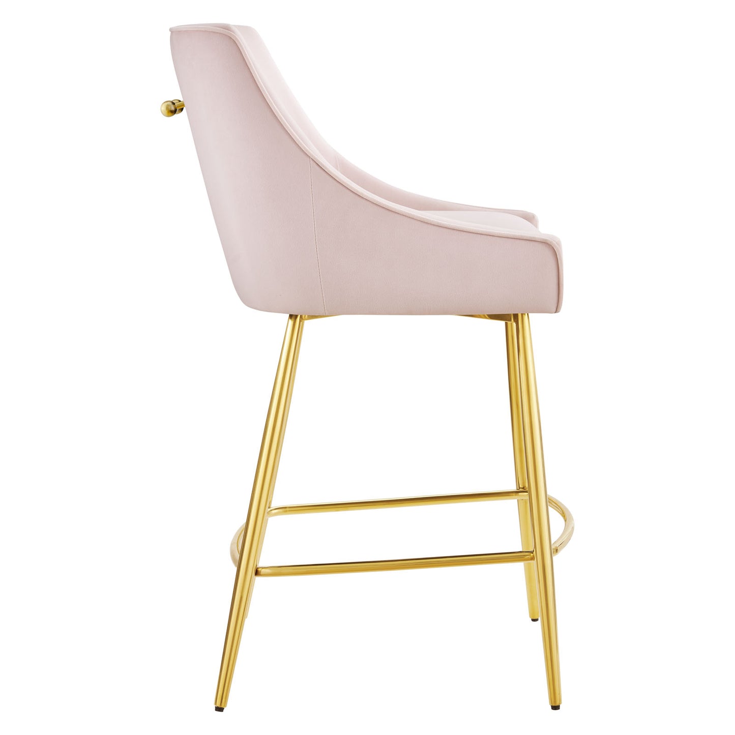 Modway Discern Performance Velvet Counter Stool with Pink Finish EEI-5474-PNK