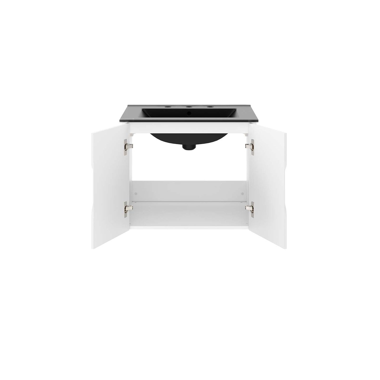 Modway Vitality 24" Wall-Mount Bathroom Vanity in White Black