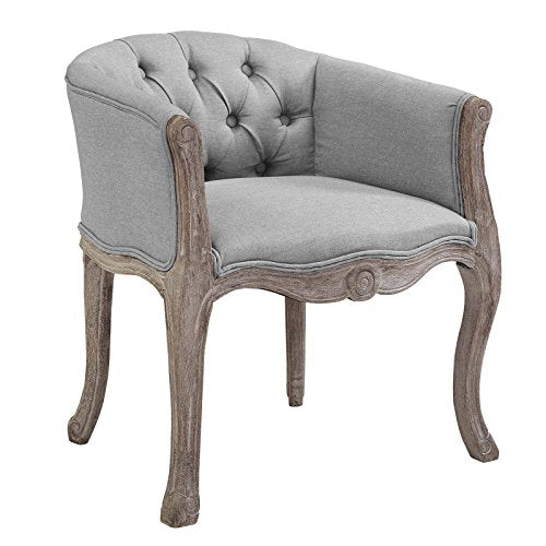 Modway EEI-2793-LGR Crown Dining Armchair, Fully Assembled, One, Light Gray