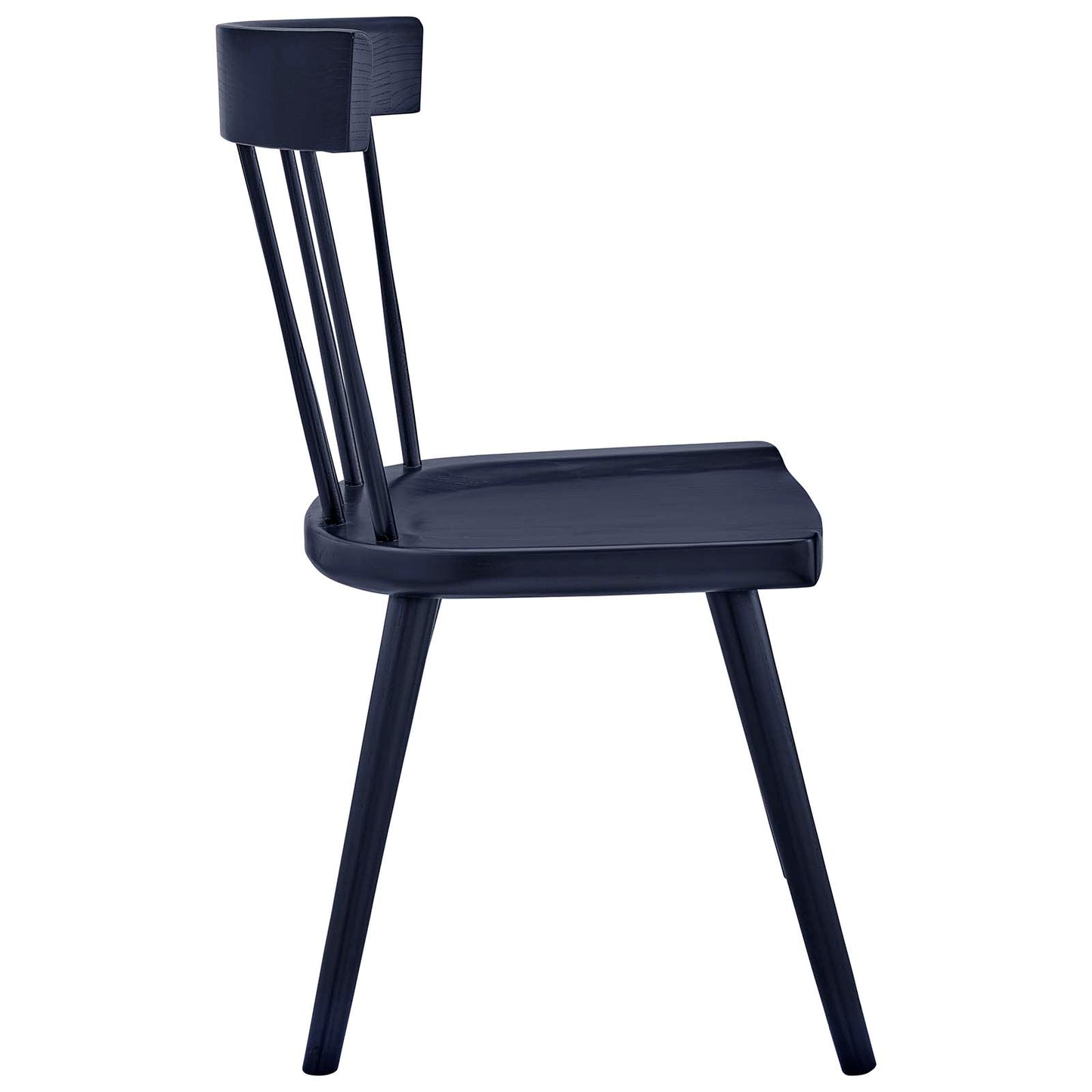 Modway Midnight Blue Sutter Wood Dining Side Chair EEI-4650-MID
