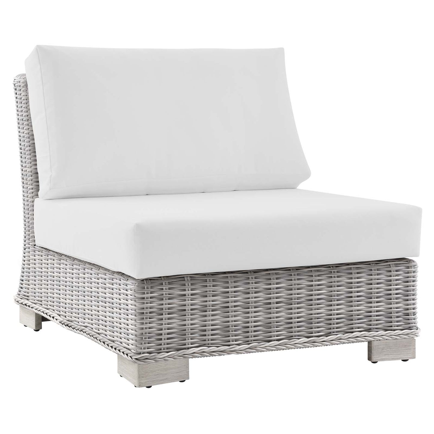 Modway EEI-4847-LGR-WHI Conway Patio Chair, Light Gray White
