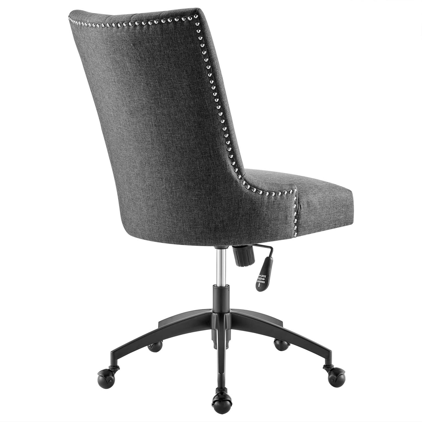 Modway Empower Channel Tufted Fabric Office Chair in Black Gray