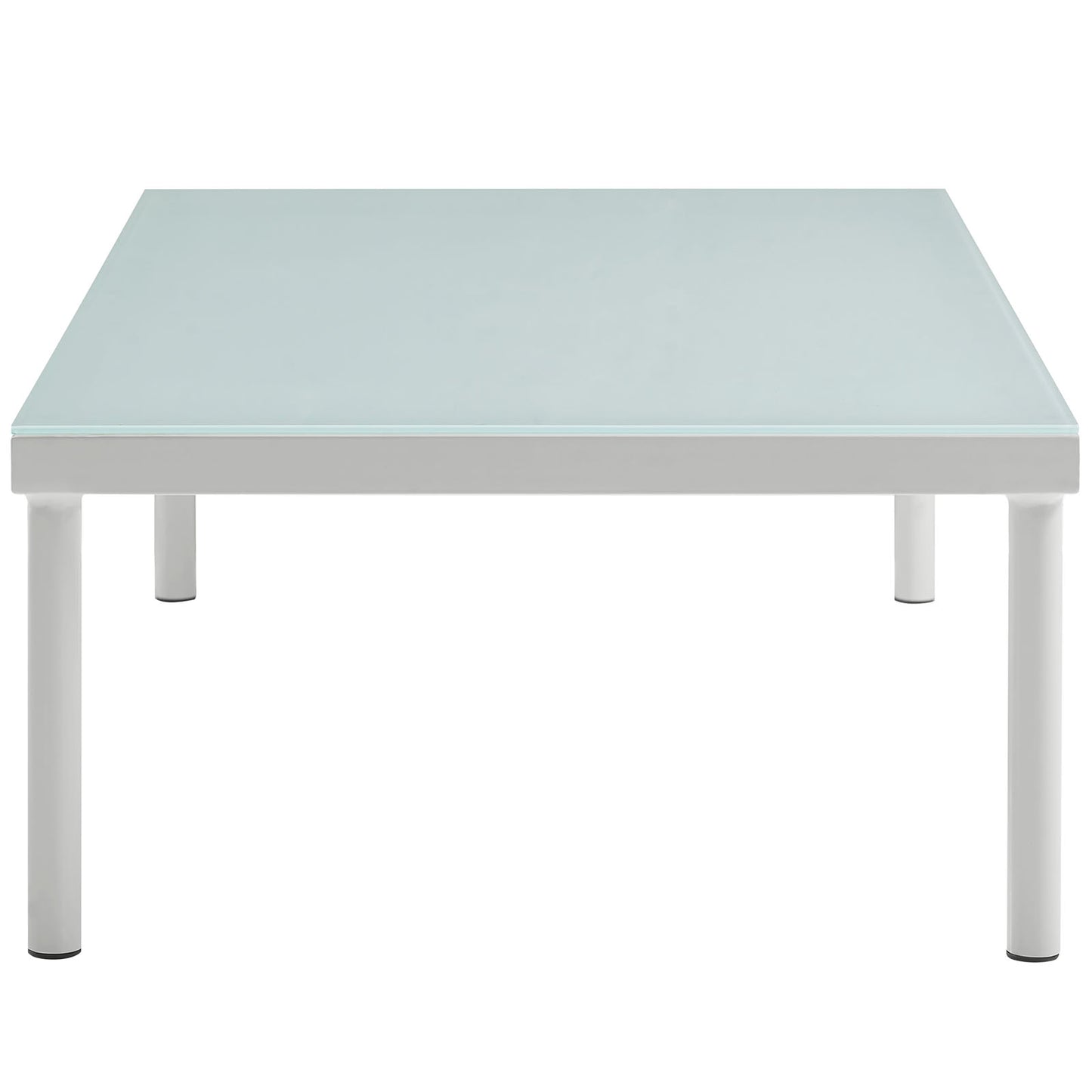 Modway EEI-2605-WHI Harmony Patio Aluminum Coffee Table Outdoor Furniture, White