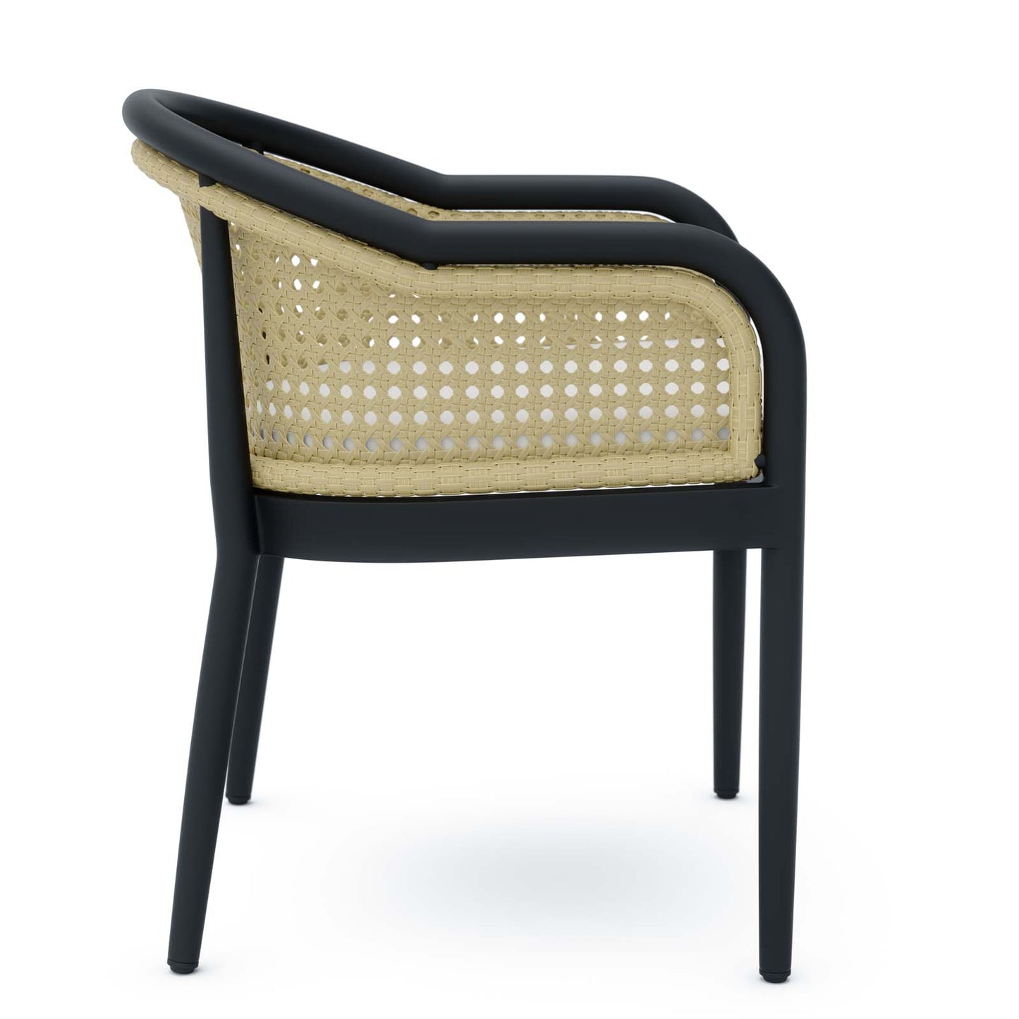 Modway Melbourne Patio Dining Armchair with Ivory White Finish EEI-5348-IVO-WHI