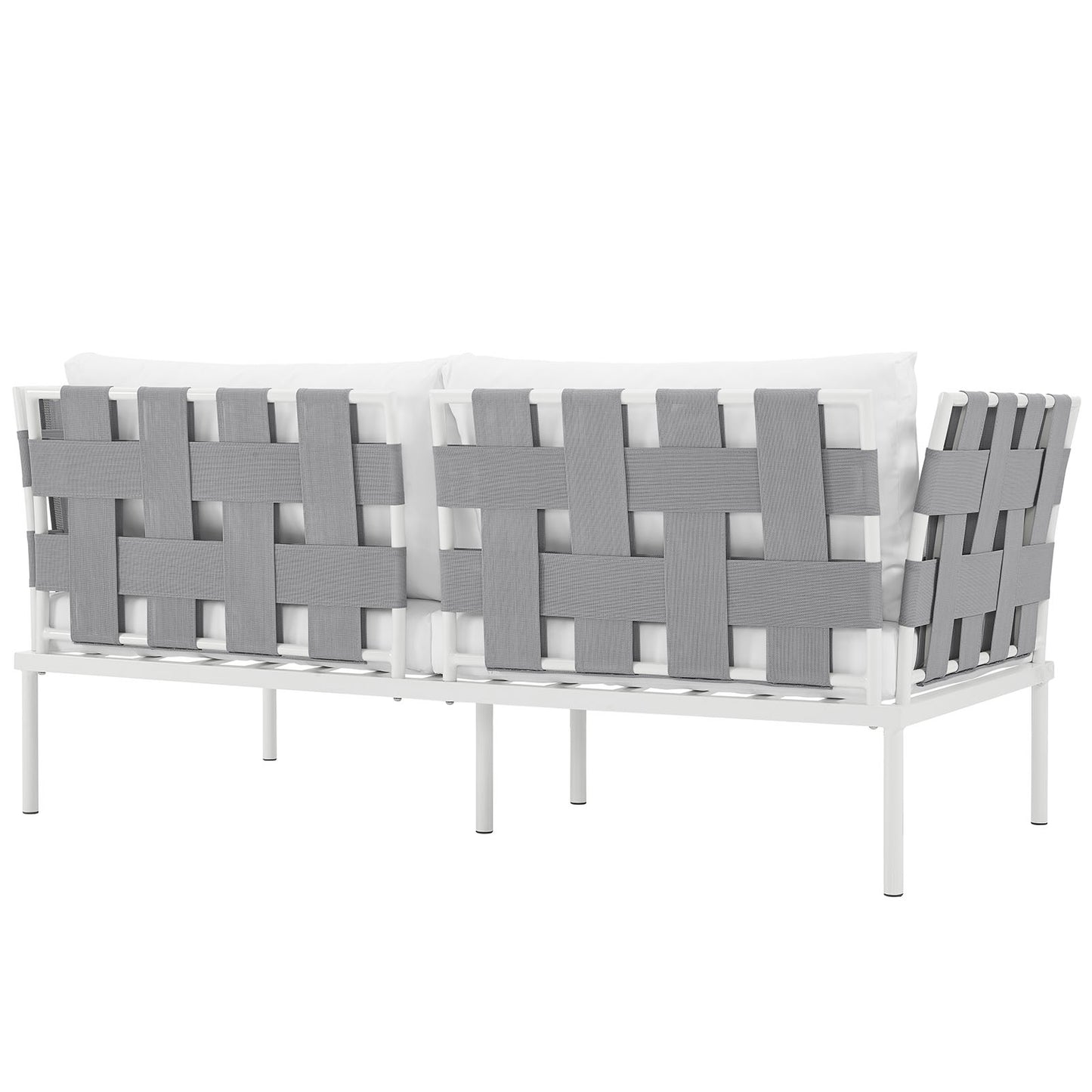 Modway EEI-2603-WHI-WHI MO-EEI-2603-WHI-WHI Harmony Outdoor Patio Aluminum, Loveseat, White White
