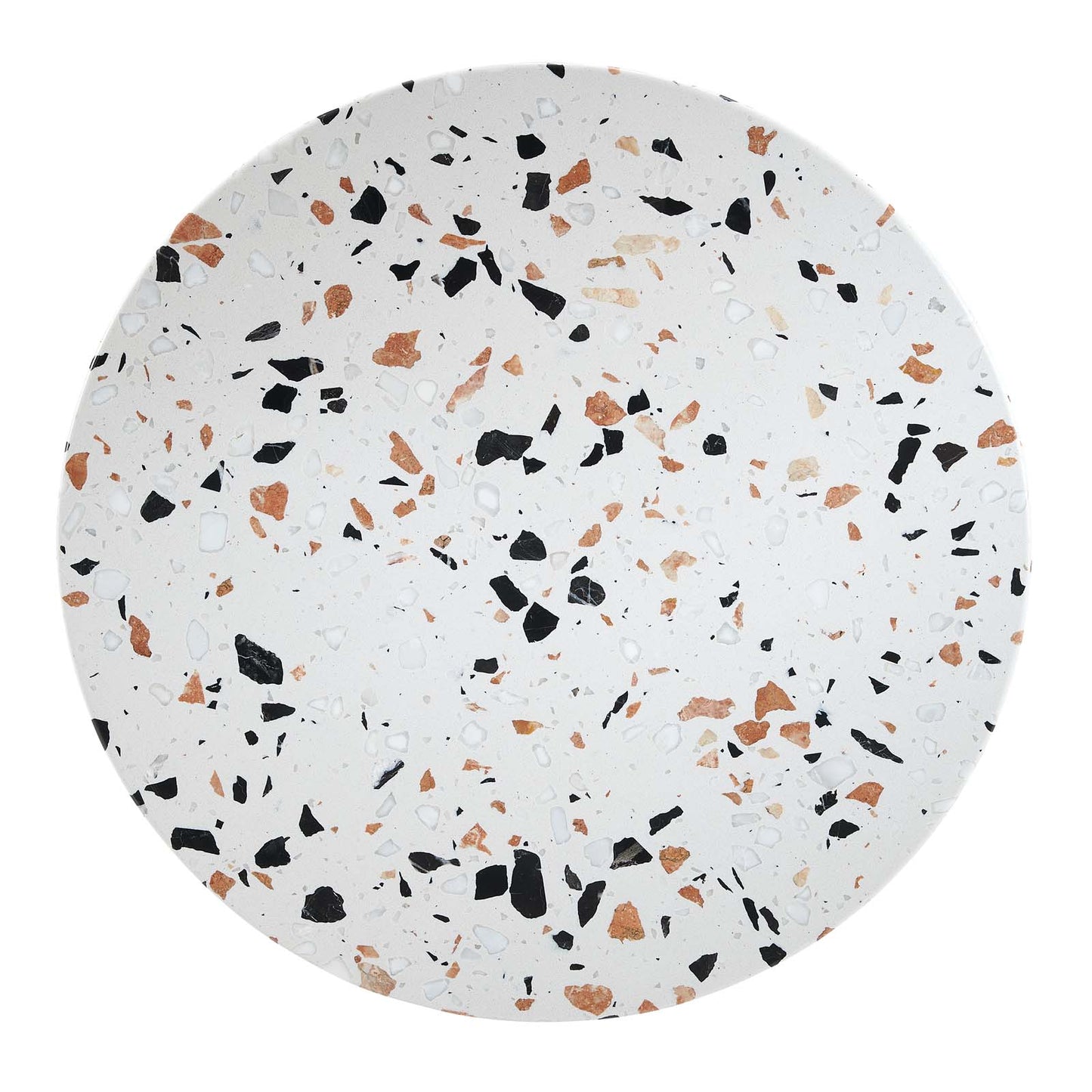 Modway Lippa Round Terrazzo Side Table with White Terrazzo EEI-5682-WHI-TER