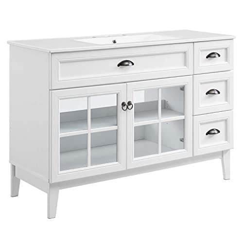 Modway Isle 48" Bathroom Vanity with Sink White
