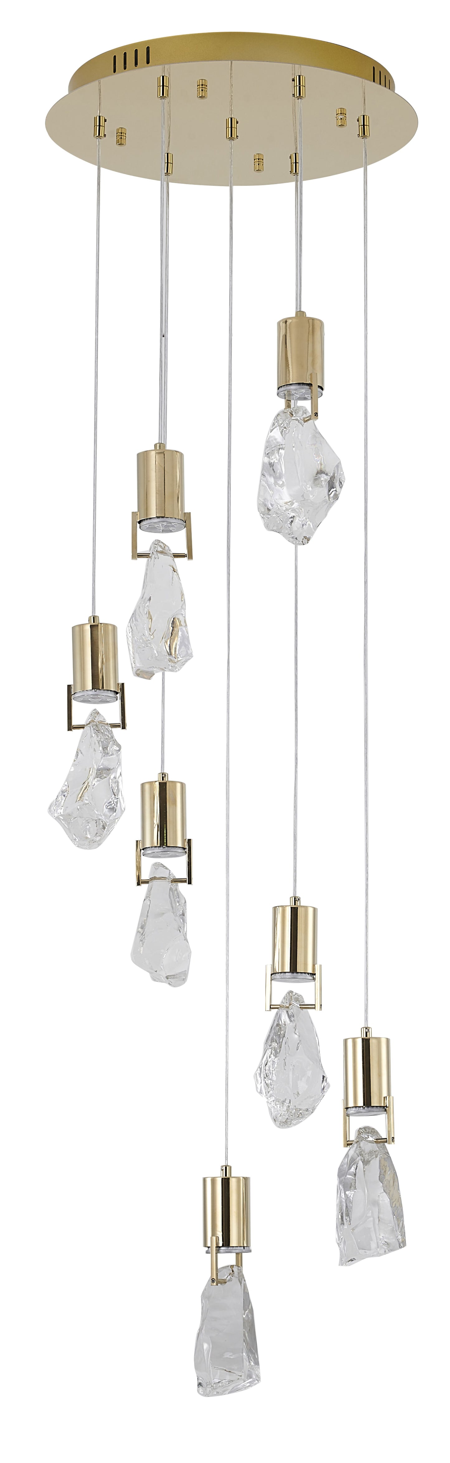 Brushed Gold Chandelier - MAT08C16G