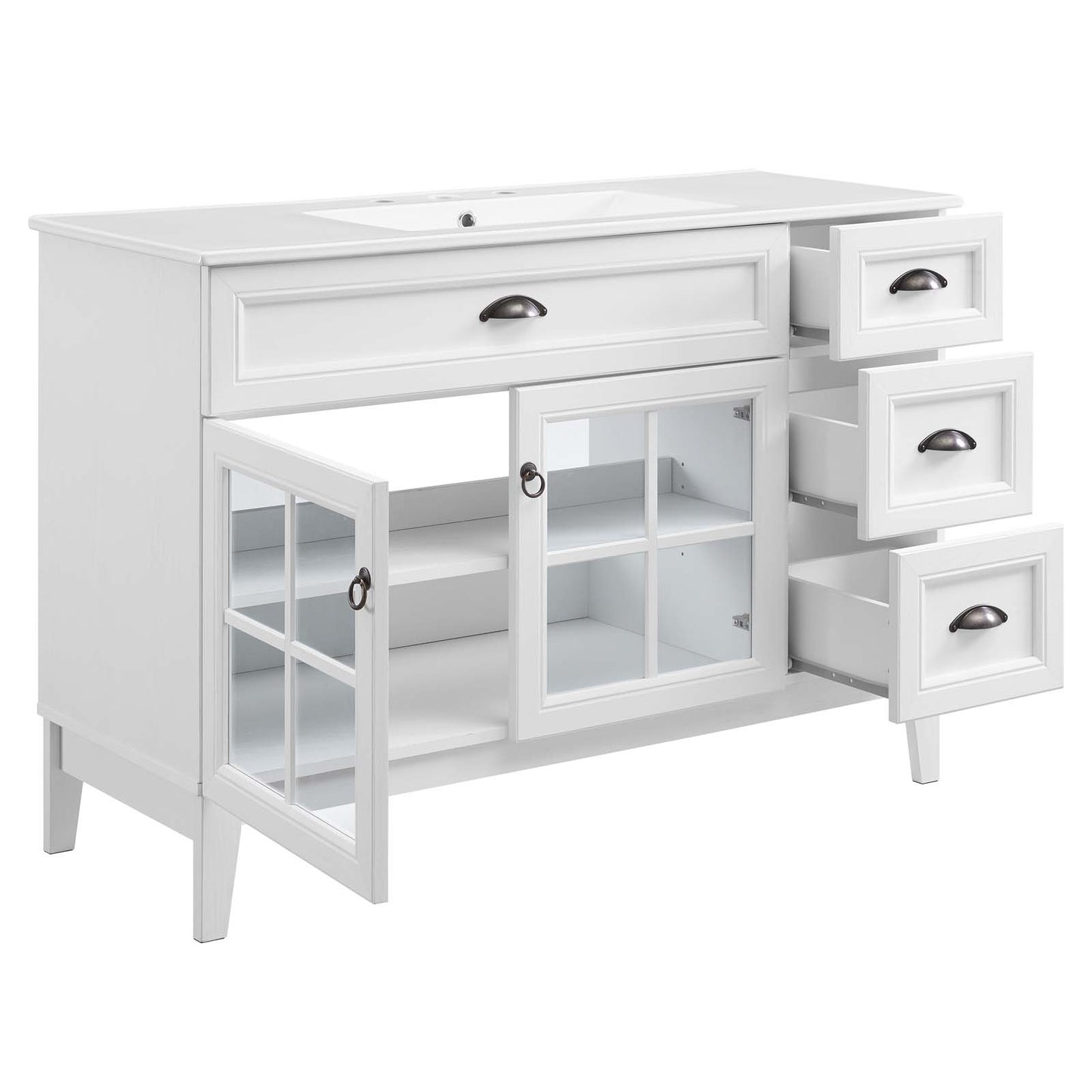 Modway Isle 48" Bathroom Vanity with Sink White