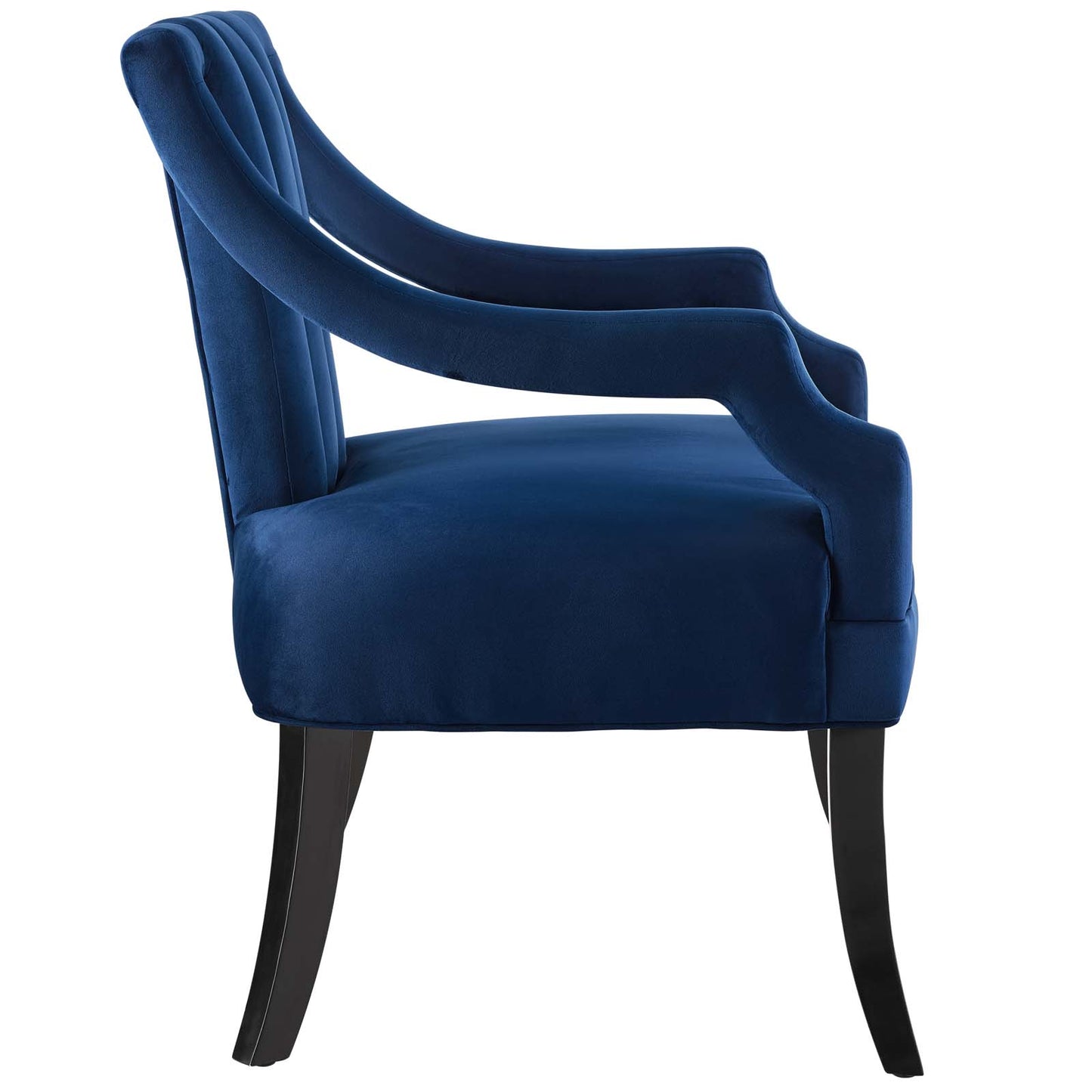 Modway Harken Accent Chair Performance Velvet Set of 2, Navy