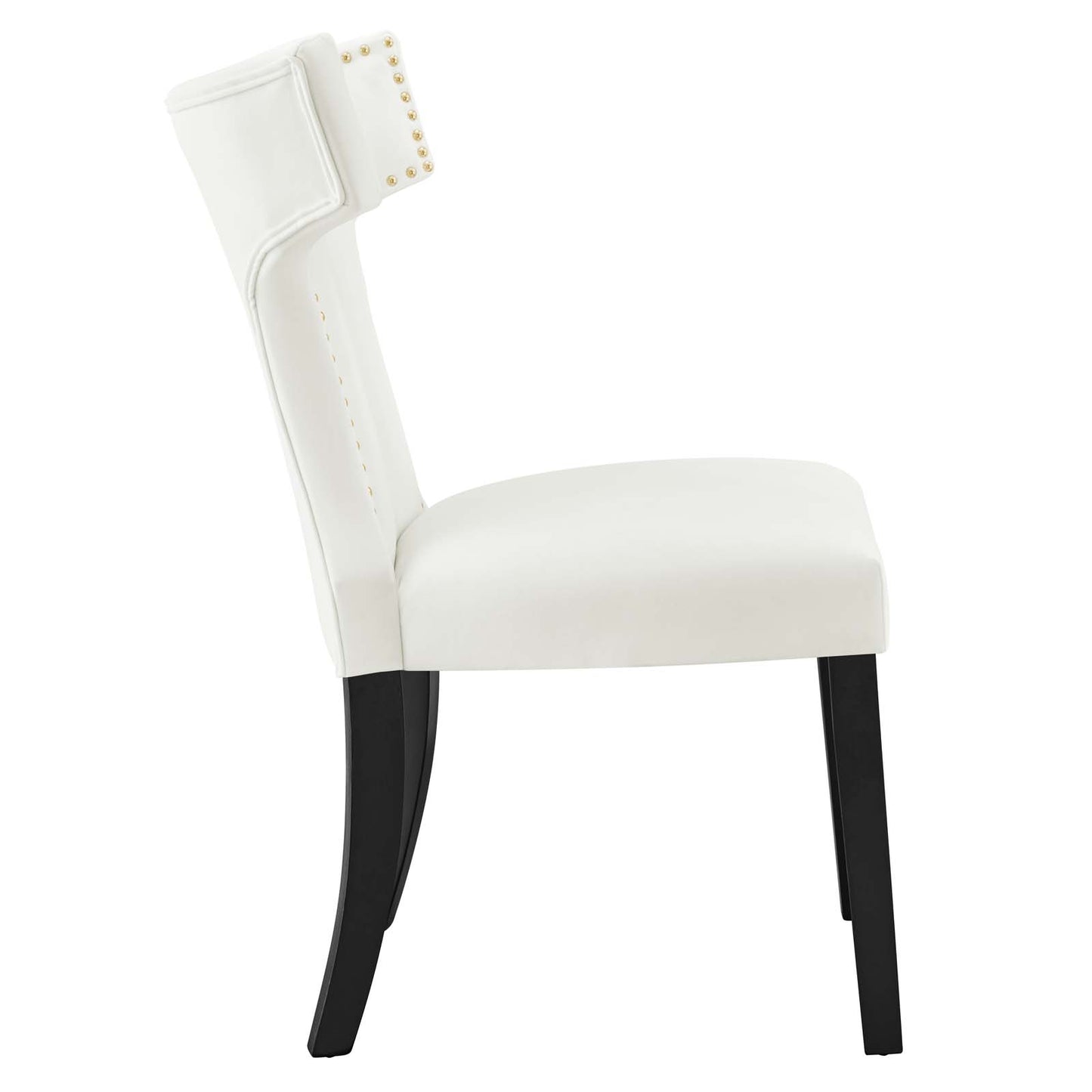 Modway Curve Performance Velvet Set of 2 Dining Chairs with White EEI-5008-WHI