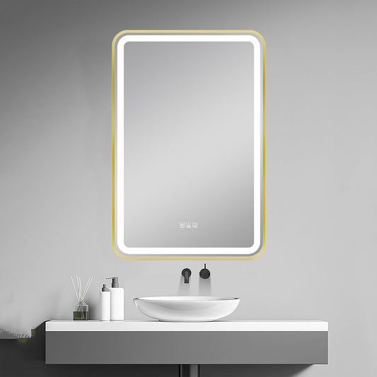 24" LED Mirror (Brushed Gold) Miles Series