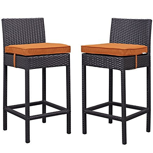 Modway LexMod Lift Patio Chair Bar Stools, Set of 2