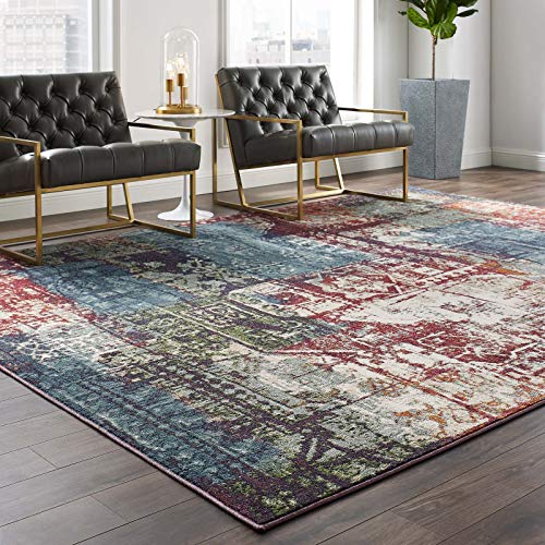 Modway Tribute Elowen Contemporary Modern Vintage Mosaic Area Rug