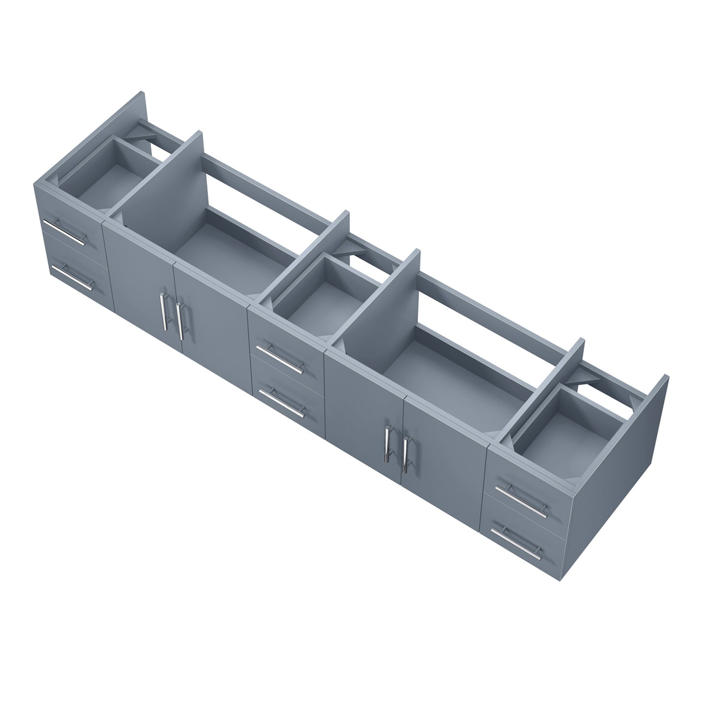 Geneva 84" Dark Grey Vanity Cabinet Only