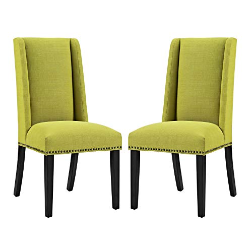 Modway Baron Modern Tall Back Wood Upholstered Fabric Parsons Kitchen and Dining Room Chair