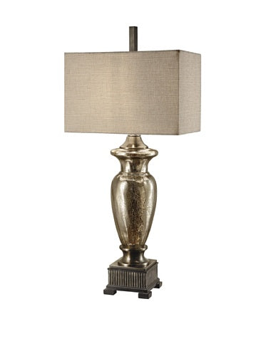 Crestview Collection Antique Murcury Glass Table Lamp Lighting, 40" H, Aged Nickel