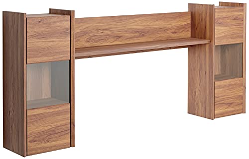 Modway Visionary 70" Mid-Century Modern Low Profile Entertainment TV Stand in Walnut Black