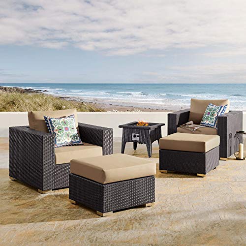 Modway EEI-3724-EXP Convene 3 Piece Set Outdoor Patio with Fire Pit,