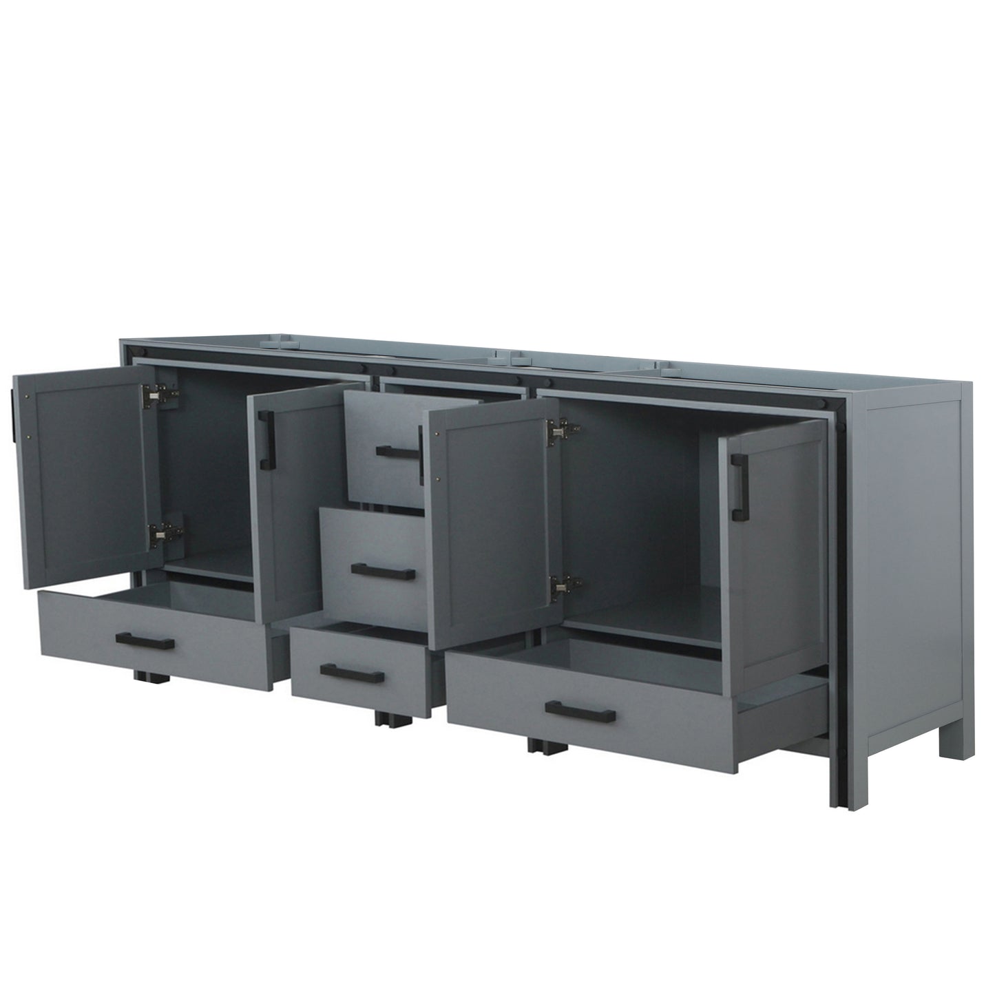 Ziva 84" Dark Grey Vanity Cabinet Only