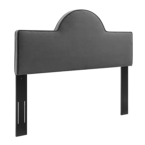 Modway Dawn Performance Velvet Twin Headboard in Charcoal