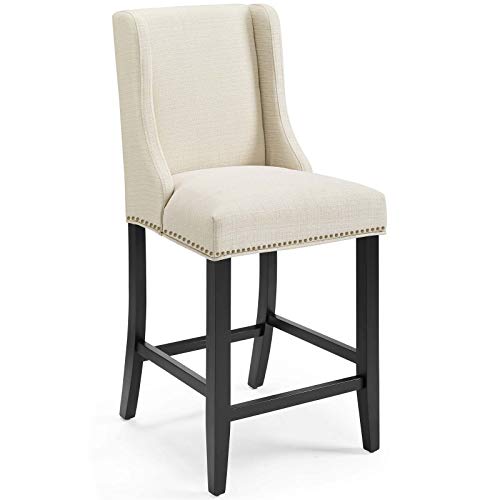 Modway Baron Modern Tall Back Wood Upholstered Fabric Parsons Kitchen and Dining Room Chair