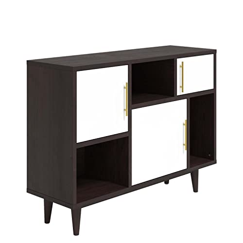 Modway Daxton Mid-Century Modern Display Stand in Cappuccino White