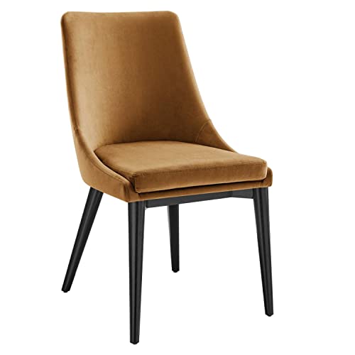 Modway Viscount Performance Velvet Dining Chair with Cognac Finish EEI-5009-COG
