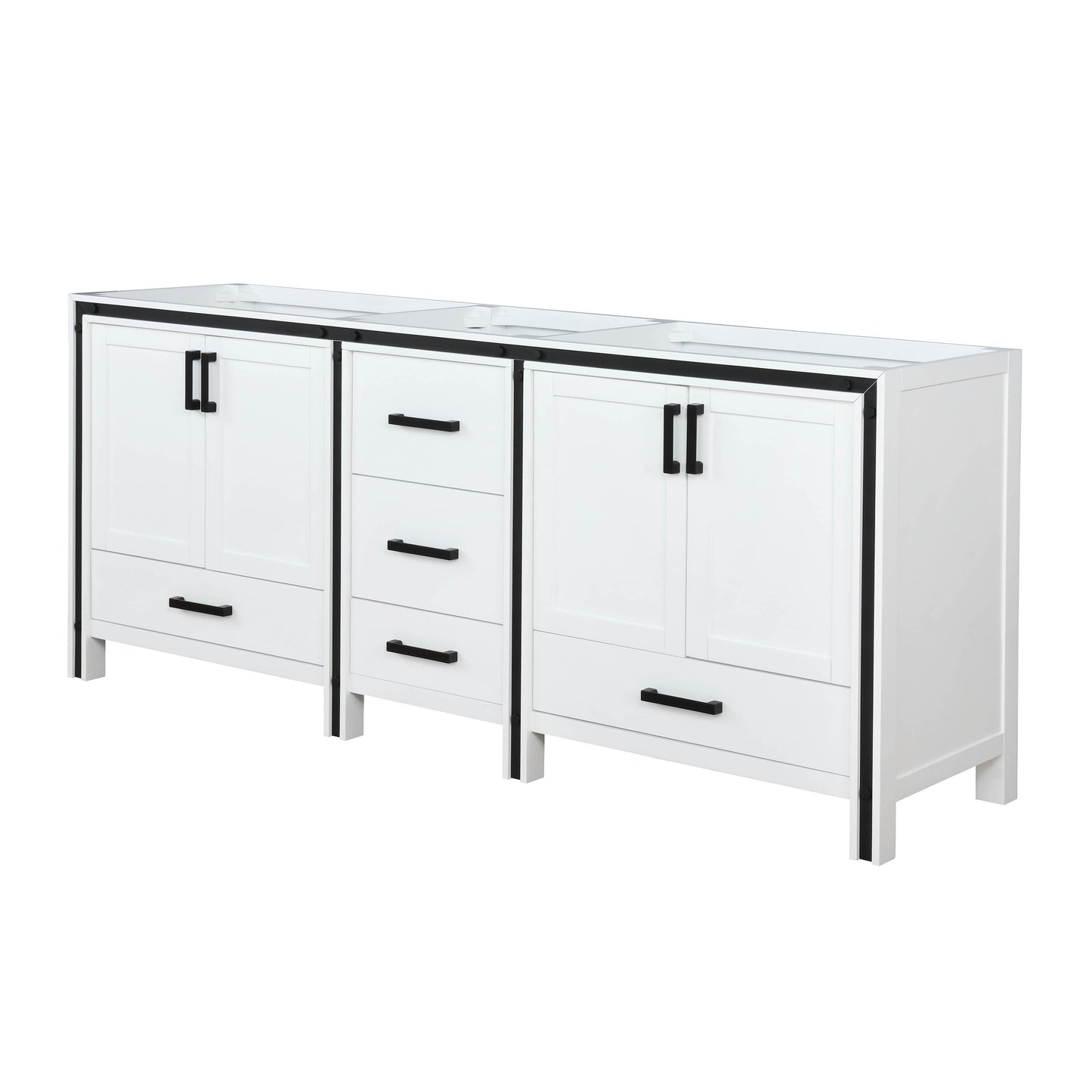 Ziva 72" White Vanity Cabinet Only