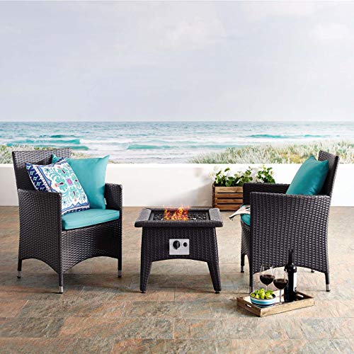 Modway EEI-3724-EXP Convene 3 Piece Set Outdoor Patio with Fire Pit,