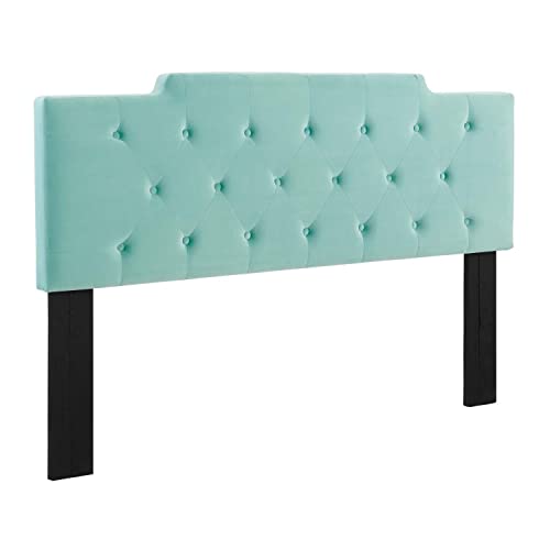 Modway Juliet Tufted Performance Velvet Twin Headboard in Mint