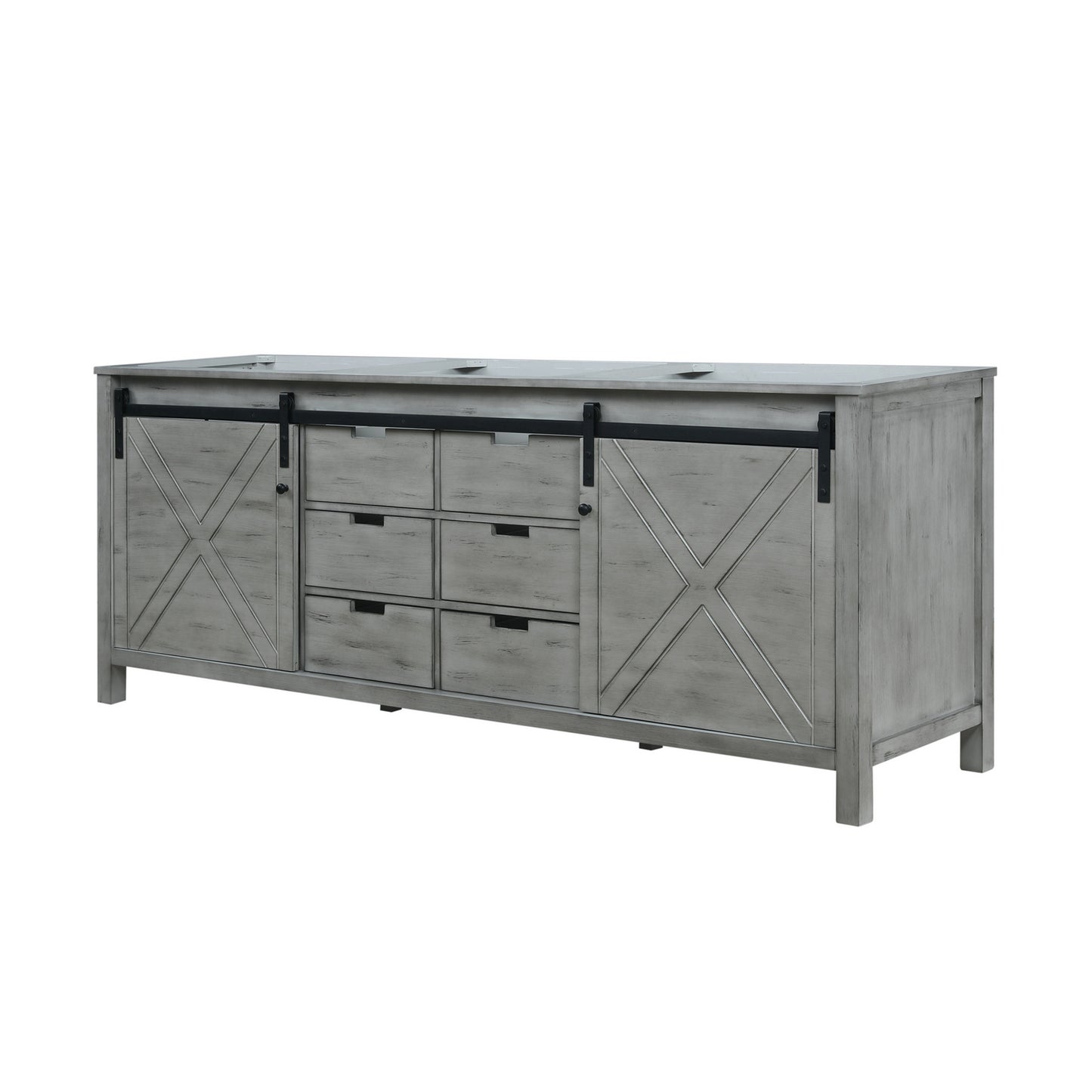 Marsyas 84" Ash Grey Vanity Cabinet Only