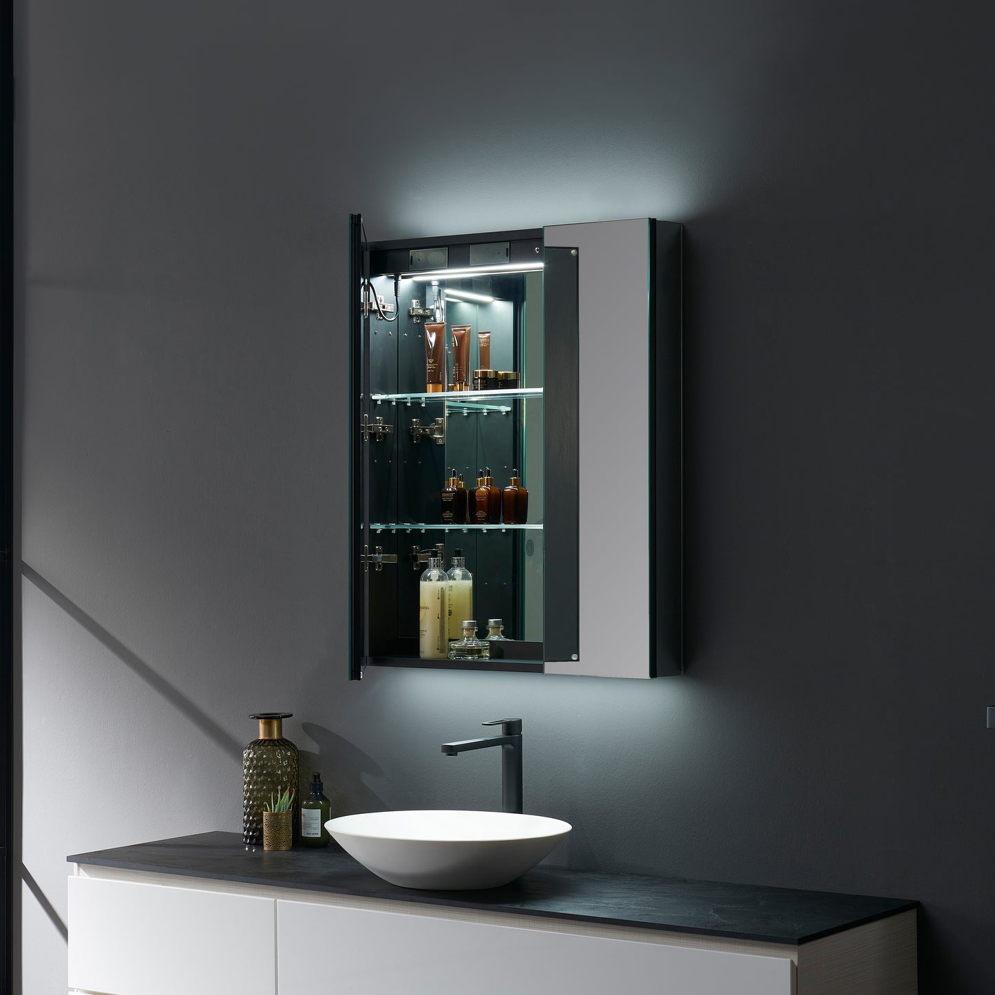 Savera 30" Widex36" Tall LED Medicine Cabinet w/ Defogger