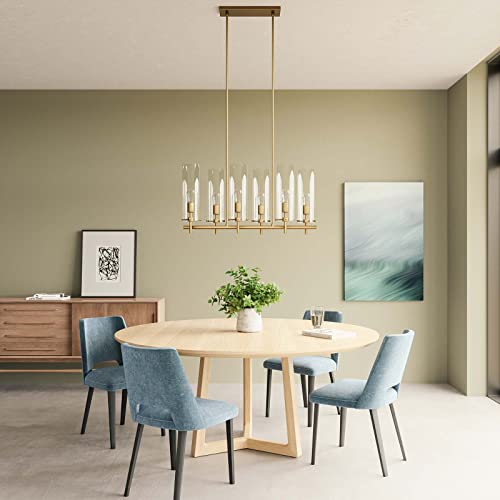 Modway Skylark 6-Light Chandelier in Clear Satin Brass