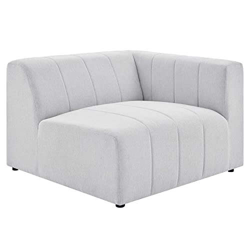 Modway Bartlett Channel Tufted Upholstered Sectional Sofa Right-Arm Chair in Ivory