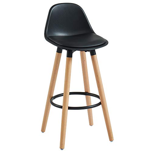 WHI , Black Contemporary Counter Stool, Set of 2