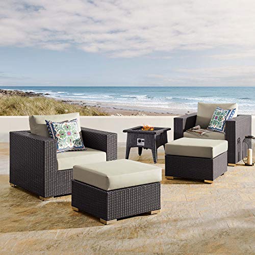 Modway EEI-3724-EXP Convene 3 Piece Set Outdoor Patio with Fire Pit,