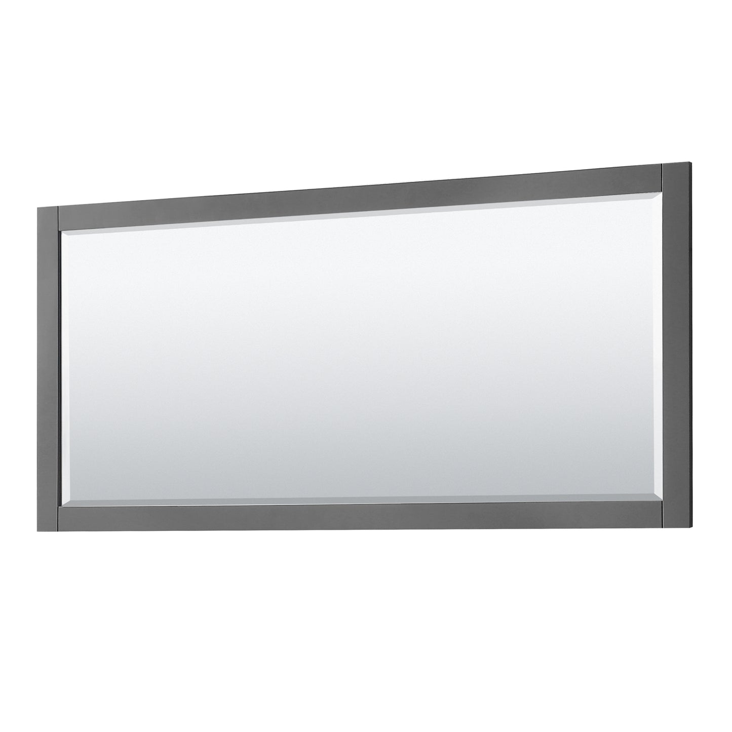 Avery 72 Inch Double Bathroom Vanity in Dark Gray, No Countertop, No Sinks, and 70 Inch Mirror