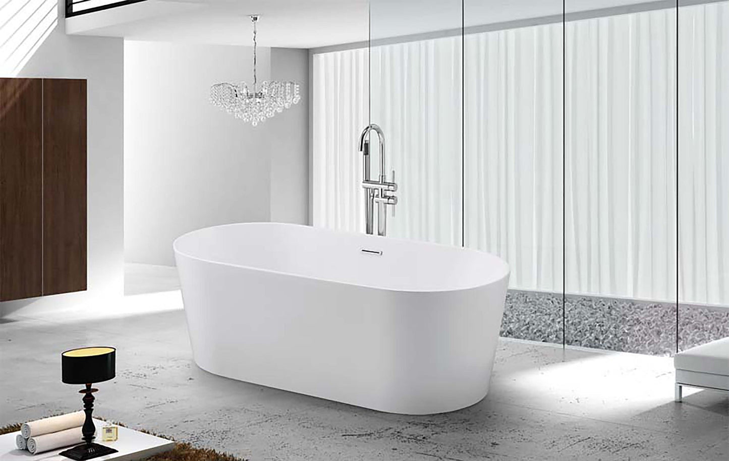 Cartisan Design 60-inch BT-03 Modern Freestanding Bathtub (Acrylic)