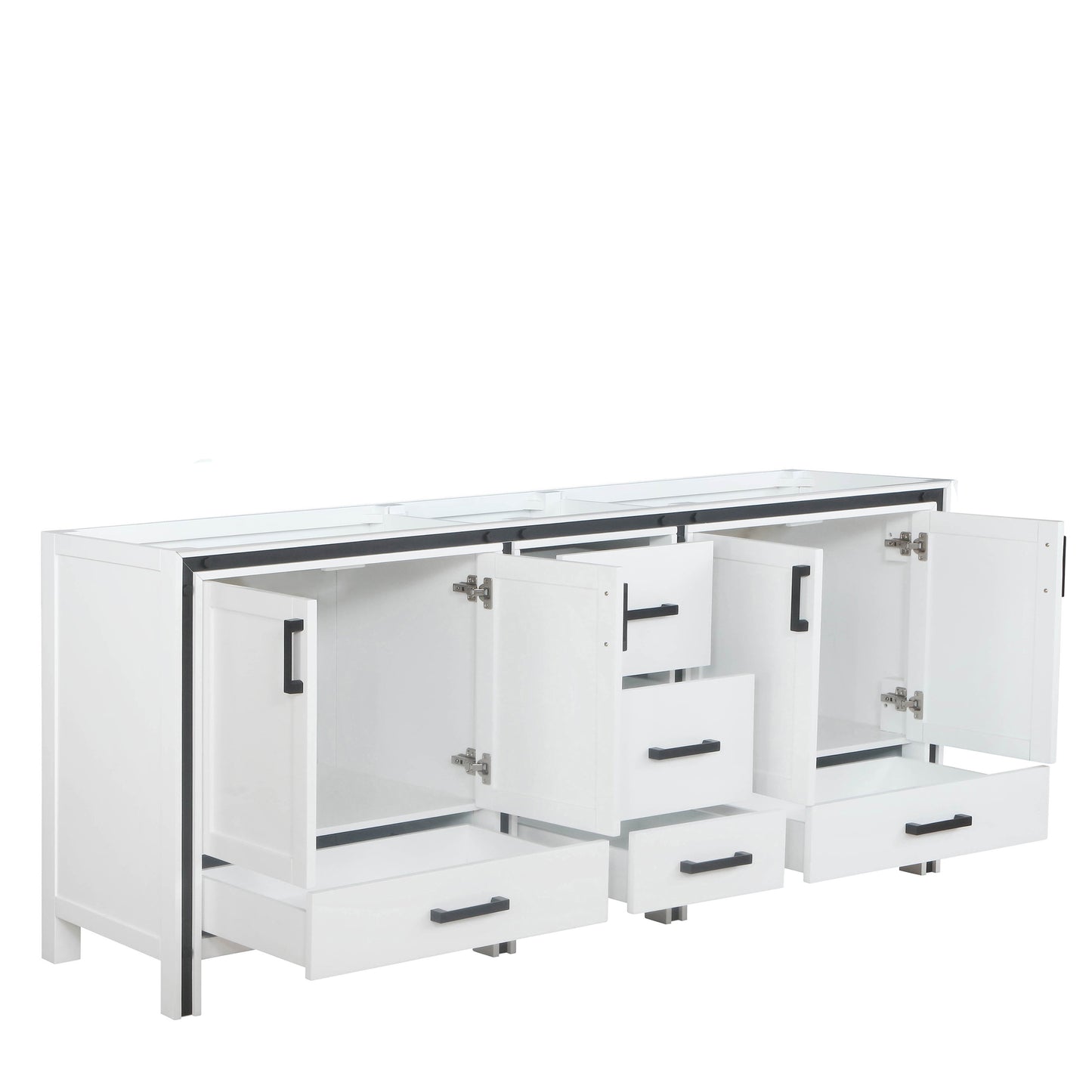 Ziva 80" White Vanity Cabinet Only