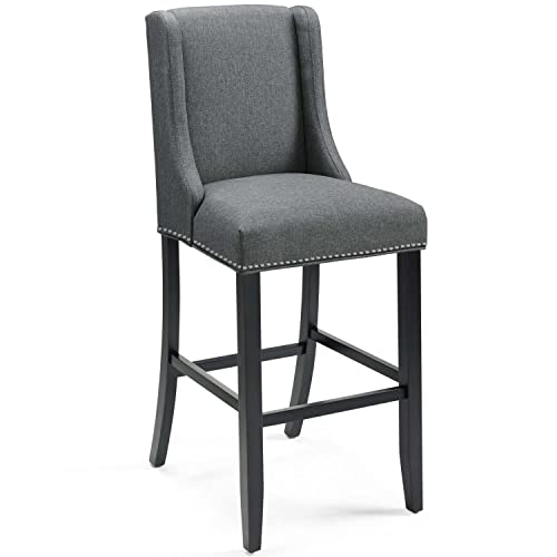 Modway Baron Modern Tall Back Wood Upholstered Fabric Parsons Kitchen and Dining Room Chair