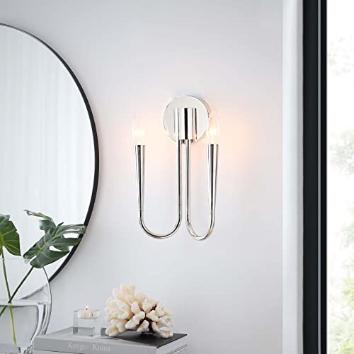 Modway Penrose 2-Light Wall Sconce in Polished Nickel