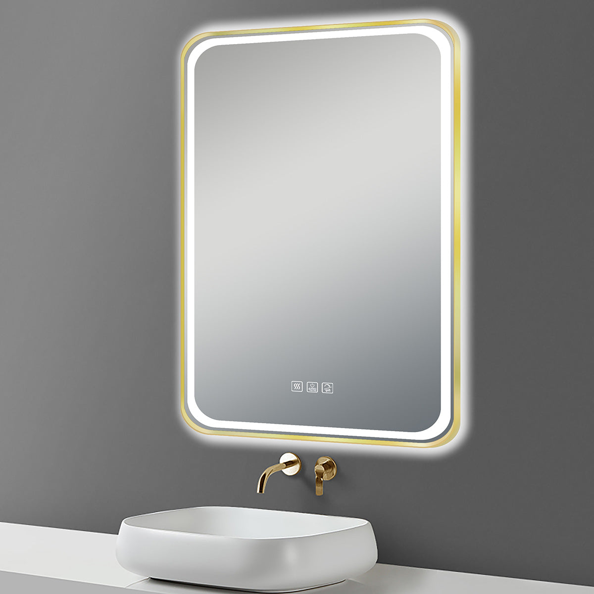 30" LED Mirror (Brushed Gold) Miles Series