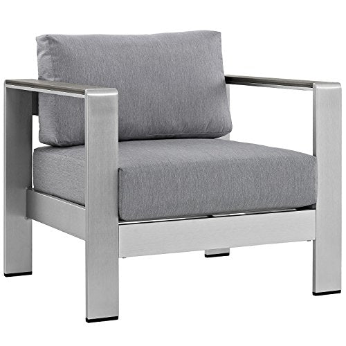 Modway Shore Armless Outdoor Patio Aluminum Chair