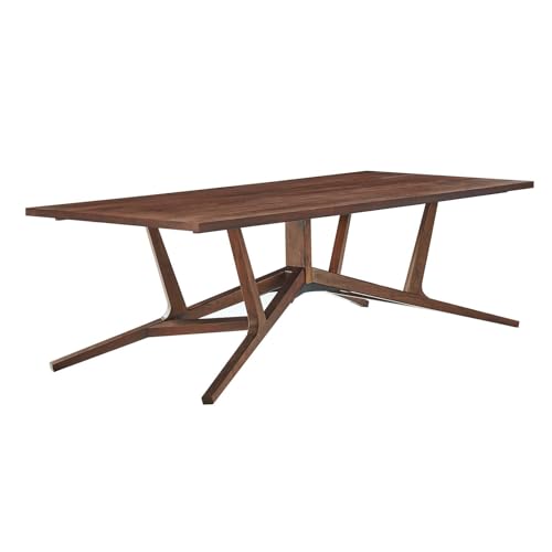 Modway Victor 95" Dining Room Modern Conference Table-Acacia Wood-Seats 10, Walnut