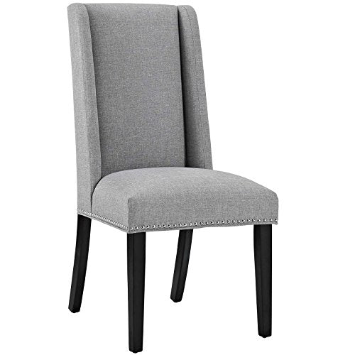 Modway Baron Modern Tall Back Wood Upholstered Fabric Parsons Kitchen and Dining Room Chair