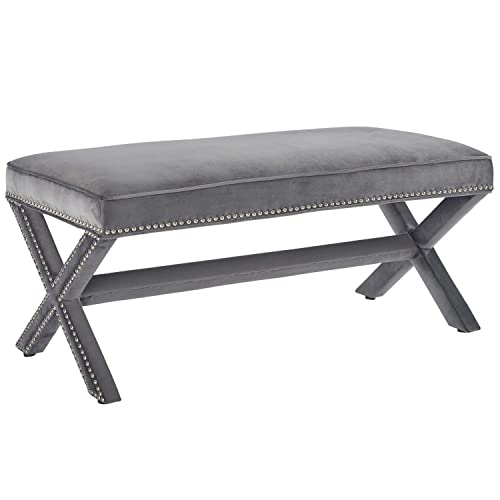 Modway Rivet Contemporary Modern Upholstered Velvet X-Base