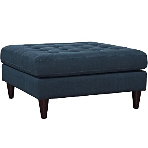 Modway Empress Mid-Century Modern Upholstered Fabric Ottoman In Wheatgrass