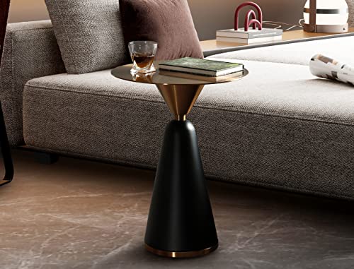 Whiteline Modern Living Zora Side End Table, Bronze